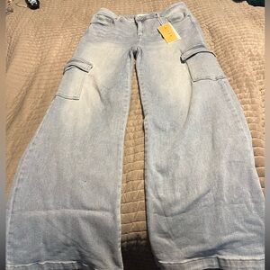 Risen NWT 15/32 Wide-Leg Light Blue Jeans